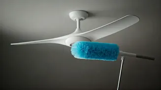 Ladder-Free Ceiling Fan Cleaning: Effortless Dust Removal from the Ground