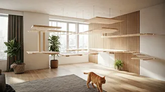 Cat Parents Create Genius Multi Level Floating Bridges In Flats