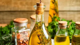 Leftover coriander and mint stems make flavourful zero waste herb oil infusions