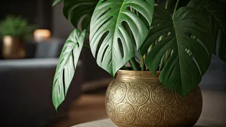 Your Living Room Monsteras Need Upcycled Heavy Brass Pots