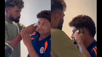 Watch: Mohammed Siraj styles Sarfaraz Khan with new haircut ahead of SL vs IND Test series