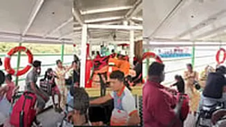 Mumbai: Viral Video Shows Passengers Travelling Without Life Jackets On Gorai-Borivali Ferry Despite Safety Gear Onboard - WATCH