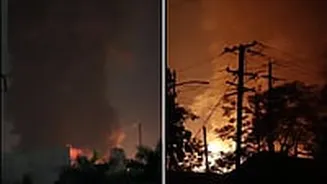 Thane Industrial Fire: Multiple Explosions Rock Badlapur MIDC Chemical Factory, Flames Visible Kilometres Away