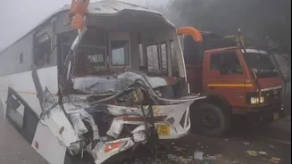 Multiple buses collide on Haryana highway, several injured
