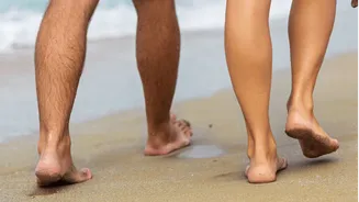 Why walking barefoot on the beach feels so good!