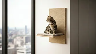 Sisal Wrapped Mounted Perches Save Bored High-Rise Apartment Cats Online