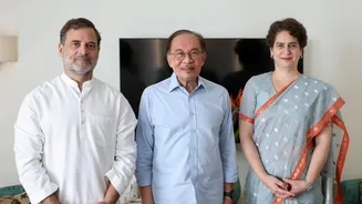 Rahul Gandhi, Priyanka Gandhi Vadra meet Malaysian PM Anwar Ibrahim