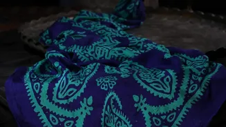 How To Highlight Craft Details When Decorating With Indigo Batik Textile Accents