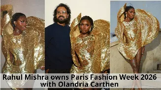 Rahul Mishra’s sparkling ‘Alchemy’ SS26 with Olandria Carthen proved why Indian couture owns Paris Fashion Week right now