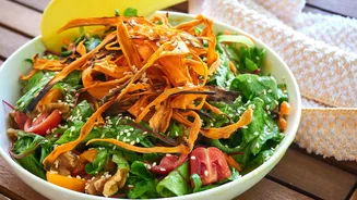 Make healthy salads with tahini and carrots
