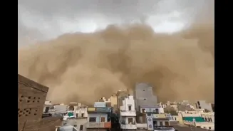 Massive Dust Storm Sweeps Through Rajasthan's Bikaner, Turns Sky Orange | Videos