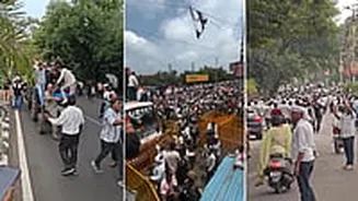 Farmers Storm Barricades, Protest Outside Minister Shivraj Chouhan's Residence; CJP Founder Abhijeet Dipke Backs Farmers | VIDEO