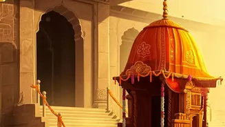 Navratri Decor Is Getting A Traditional Update With Flowers, Fabrics And Warm Lighting