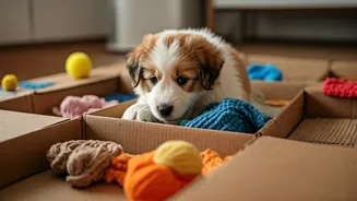 Cardboard Box Sensory Courses Keep Apartment Puppies Happy Online