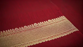 Dhoni's Aipan-Inspired Elegance & Sakshi's Chanderi Grace: A Wedding Style Statement