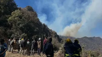 Wildfire tears through Nagaland’s Dzukou valley for 3rd day, reaches Manipur’s highest peak Mount Esii