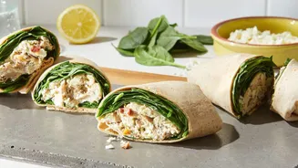 Spinach and feta wrap: 5-minute recipe