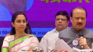 Ajit Pawar, Supriya Sule share stage; first time post-NCP split