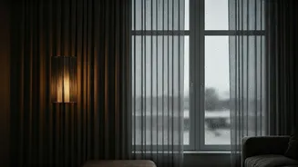 Aesthetic Sheer Curtains Make Gray Rainy Days Feel Instantly Cozy