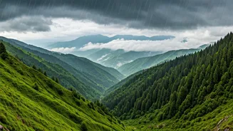 North India's Rain-Washed Hills Look Unreal