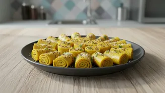 A Well-Cooked Khandvi Batter Rolls Without Cracking or Sticking