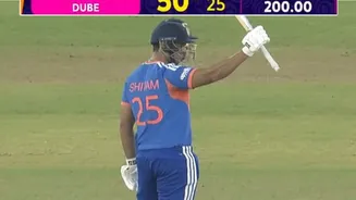 Shivam Dube smashes 50 off 25 balls; strikes at 200 against Netherlands in T20 World Cup 2026