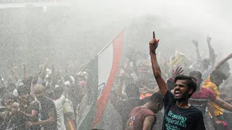 Watch | Patna NEET protest turns viral as students ask for water cannon, dance in the rain