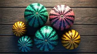 Haryana Farmer's Viral Rainbow Watermelons: A Burst of Blue, Gold, and Orange!