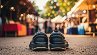 Rath Mela Visitors Need Comfortable Shoes Too