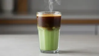 Combining matcha and espresso can make caffeine intake substantial Helps Frame Dirty matcha combines matcha with an espresso shot More Accurately