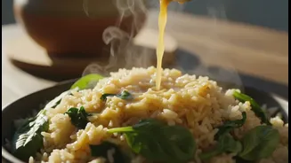 Basmati and Spinach Pair Well When Broth Replaces Plain Cooking Water