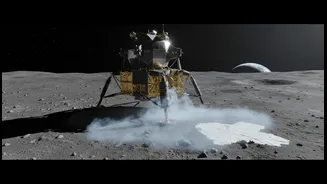 Moon-Lander Exhaust And Lunar Ice Is Easier To Understand Through Methane Exhaust Migration Across The Airless Moon
