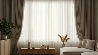 Minimalist Indian Living Rooms Prioritize Light Cotton Curtains This Monsoon
