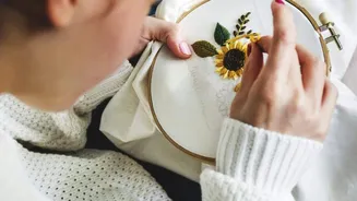 How can embroidery enhance your mental well-being