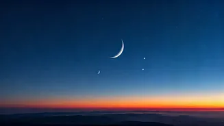 Spectacular Cosmic Trios Form Low On Western Horizons After Sunset
