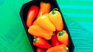 Distinguishing Sweet And Hot Pepper Varieties: Vegetarian Pantry Peppers In Focus