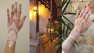 White Mehendi Designs That Are Perfect For Ramadan Nights