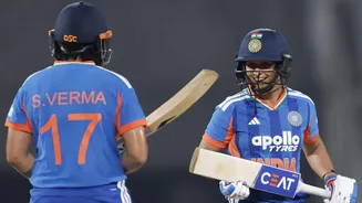 Shafali Verma slams her 13th fifty in Women's T20Is: Stats