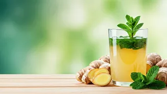 Kickstart Your Gut Health With Morning Ginger And Mint Infusion