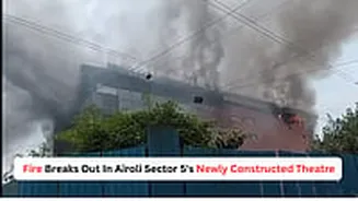 Fire Breaks Out At Newly Constructed Theatre In Navi Mumbai’s Airoli; Firefighting Operations Underway