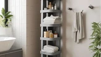 A Narrow Entry Can Still Fit Vertical Storage and a Drip Tray