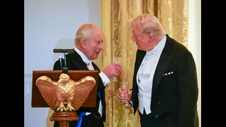 Rei Charles III ironiza Donald Trump em discurso durante jantar