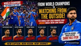 From T20 Champions to Missing Out: Suryakumar Yadav, Rinku Singh Among Five World Cup Winners Missing From Shreyas Iyer-led India T20 Squad