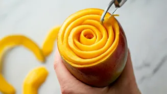 This Simple Peeler Hack Creates Beautiful Edible Mango Roses