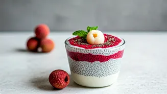The Aesthetic Litchi Chia Pudding Trend Sweeping Feeds