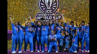 That World Champion Feeling! Indian Women's Team Lifts Historic Women's World Cup Trophy For The First Time Ever | WATCH