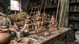 Kolkata's UNESCO-Listed Durga Puja Explained: The Craft Workshops Associated with Durga Puja