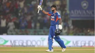 Sheyas Iyer becomes third Indian captain with T20I hundred: Stats