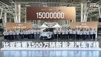 BYD roll out their 15 millionth new energy vehicle