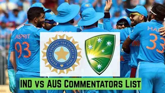 List of commentators for AUS vs IND series